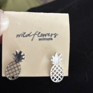 Wild Fable Silver Pineapple Stud Earrings